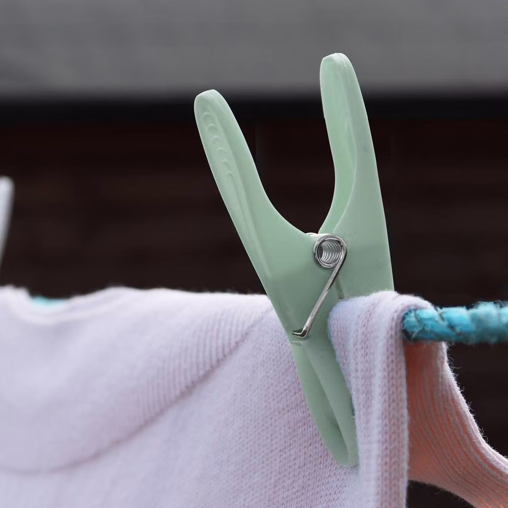 JVL Pack of 3 Small Plastic Clothes Pegs, 108 Total, Assorted Colours (Grey, White, Green) – 3