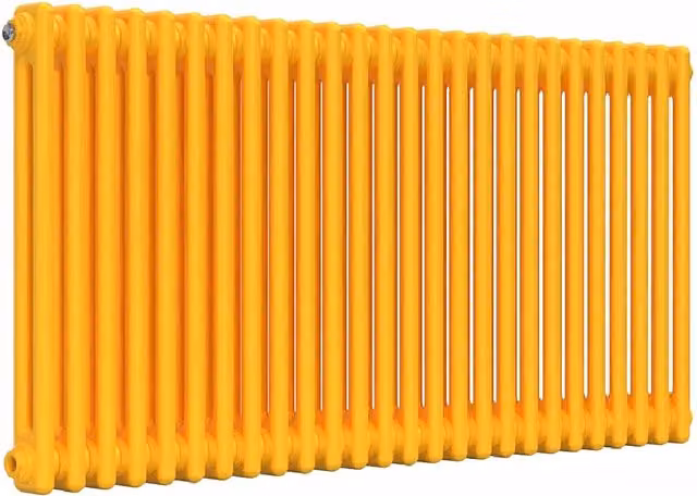 Lux Heat Horizontal Column Radiator in Sunflower Yellow, W/H: 119 x 60 cm