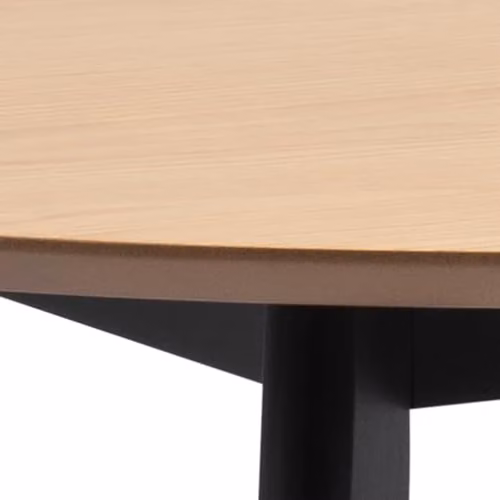 Furniture To Go Roxby Round Dining Table and 4 Dining Chairs in Oak and Black, H 76 cm, W 105 cm, D 105 cm – 3