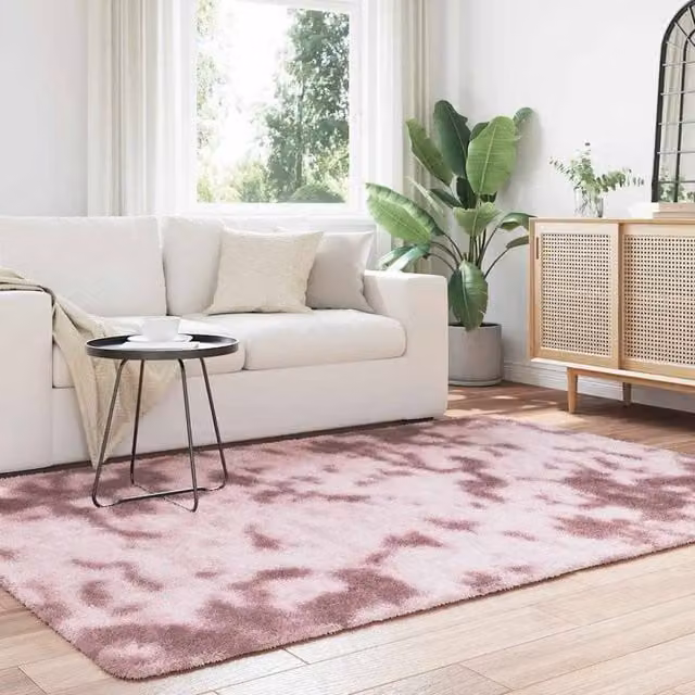 Berkfield Home NAVARRA Shaggy High Pile Rug, Pink, W: 160 cm, D: 230 cm – 1