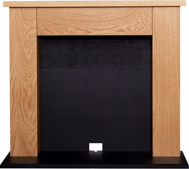 Adam Fires & Fireplaces Adam Chester Electric Stove Fireplace in Oak and Black