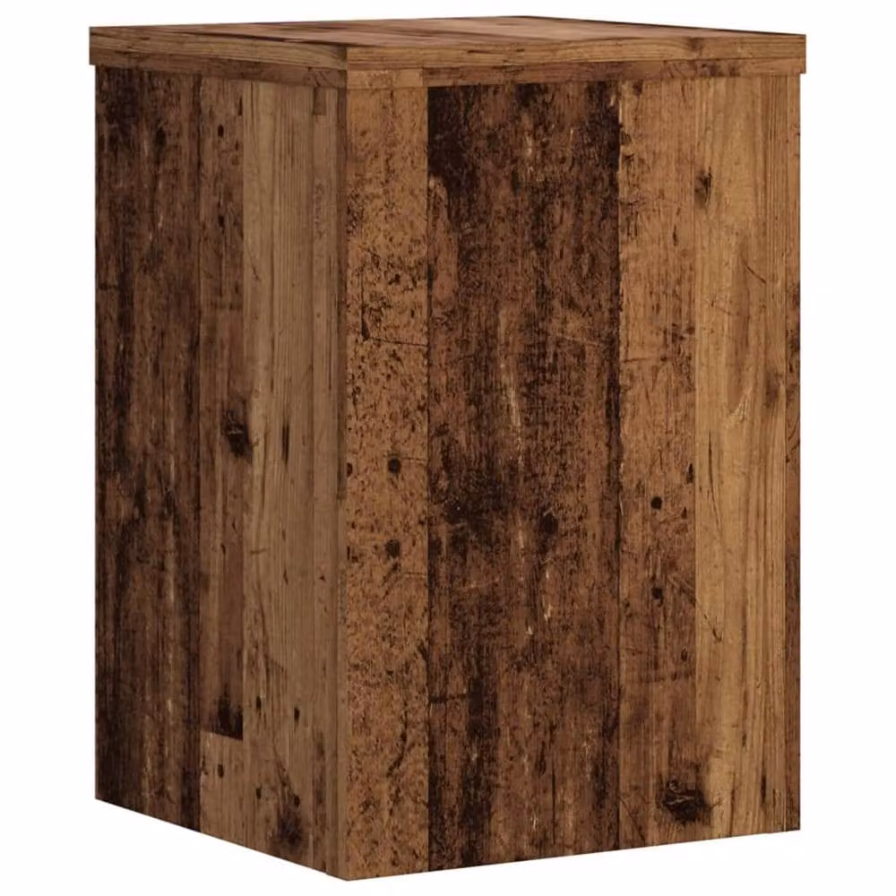 Berkfield Home Set of 2 Modern Square Wood Plant Stands in Brown, W/D/H: 25 x 25 x 35 cm – 4