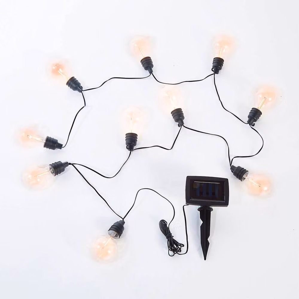 Gainsborough Solar LED Festoon String Lights with 10 Warm White Vintage Bulbs, L: 200 cm – 2