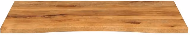 Berkfield Home Beautiful Curved Desk Top in Brown Solid Rough Mango Wood, W: 110 cm, D: 80 cm, H: 2.5 cm