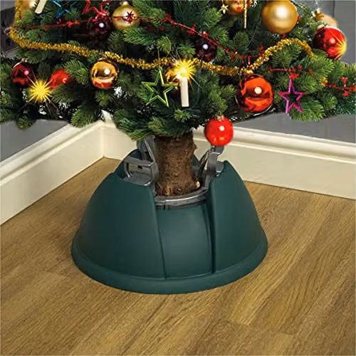 St Helens Home & Garden Christmas Tree Stand in Green, W/D/H: 38 x 38 x 19 cm
