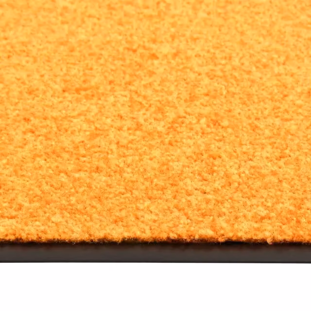 Berkfield Home Washable Non-Slip Orange and Black Pliable Doormat W/D/H: 180 x 120 x 0.9 cm – 1