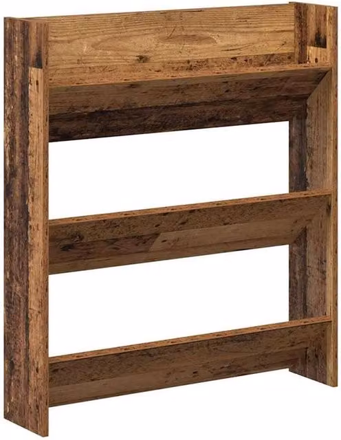 FORGEVIO Wall Mounted Shoe Cabinet in Light Oak, W/D/H: 80 x 18 x 90 cm