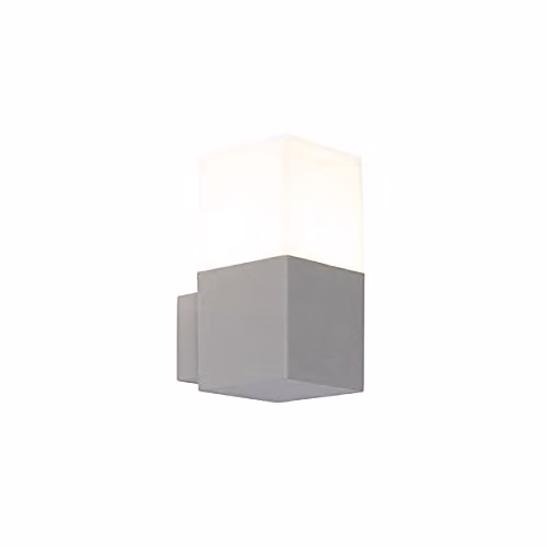 CGC Lighting Amara Modern Square Cube Outdoor Wall Light in Grey and White – 3