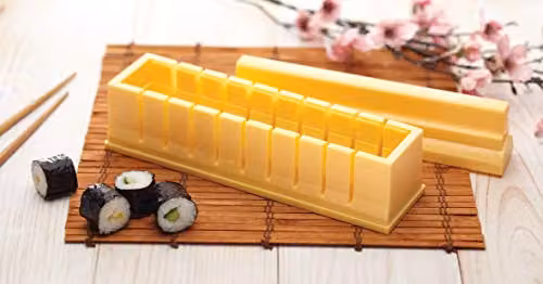 KitchenCraft World of Flavours Japanese Style Sushi Making Kit, Yellow, W: 23 cm, D: 6 cm, H: 7 cm – 3