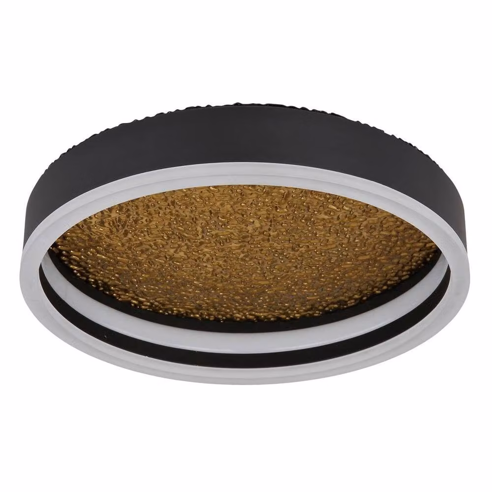 Netlighting Hedi Semi Flush Ceiling Light Matt Black with Integrated Warm White LED – 2