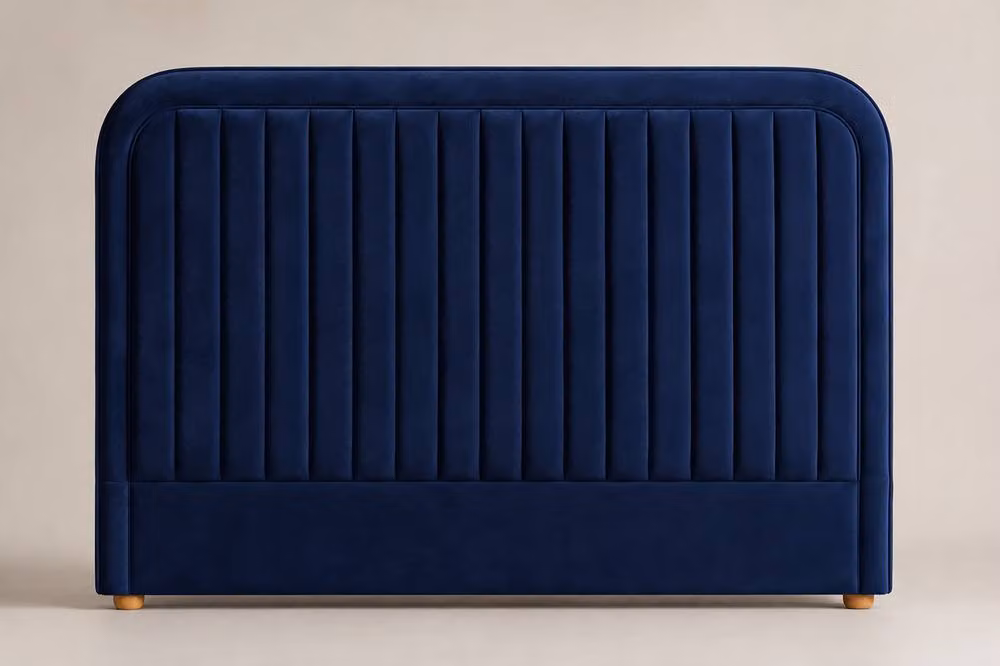 Soft Snooze Beds Premium Upholstered Adjustable Mobility Bed with Headboard and Mattresses, Dark Blue Velvet, Super King, W/D/H: 200 x 200 cm – 5