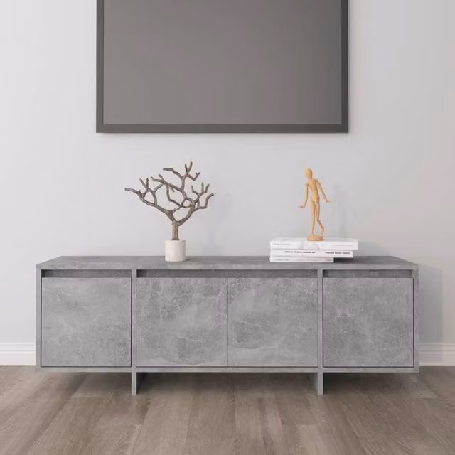 Berkfield Home Modern TV Cabinet in Concrete Grey, W/D/H: 120 x 30 x 40.5 cm – 1