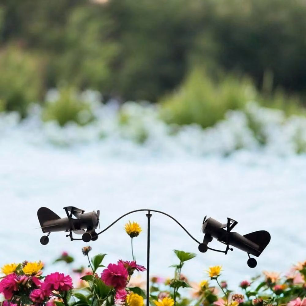 Minster 64 Inch Planes Garden Spinner in Bronze, W80 x D80 x H135 cm – 2