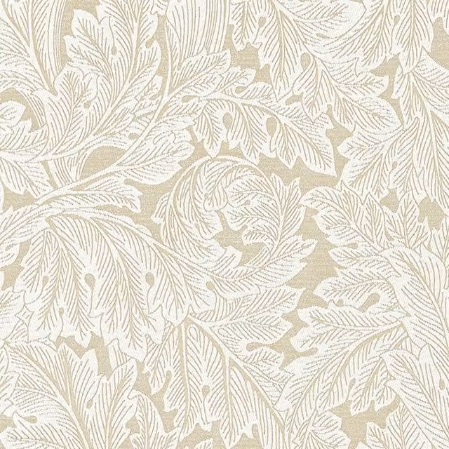 William Morris Acanthus Weave Fabric in Ivory, White and Beige