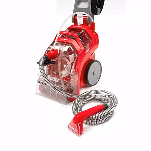 Rug Doctor Deep Carpet Cleaner 1300W in Red and Grey with Dual Cross-Action Brushes and Upholstery Tool