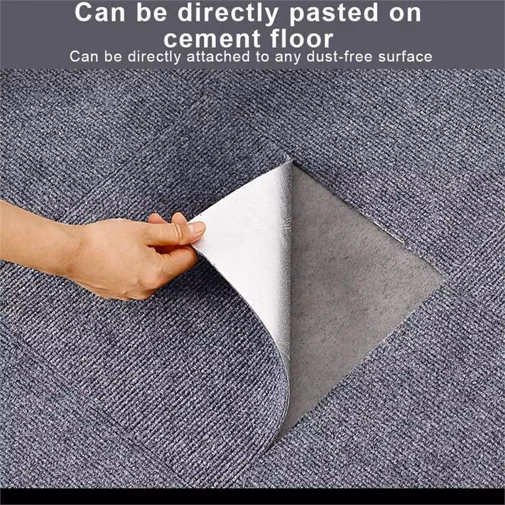 EONLION 20 Adhesive Non-Slip Flooring Rugs in Grey, W/D: 100 x 100 cm – 3