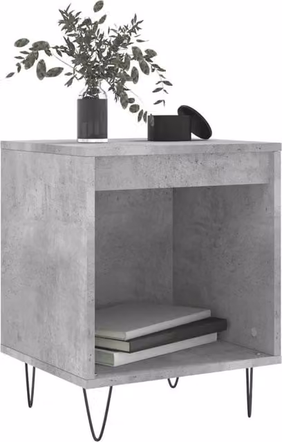 Berkfield Home Modern Bedside Cabinet in Concrete Grey, W/D/H: 40 x 35 x 50 cm – 1