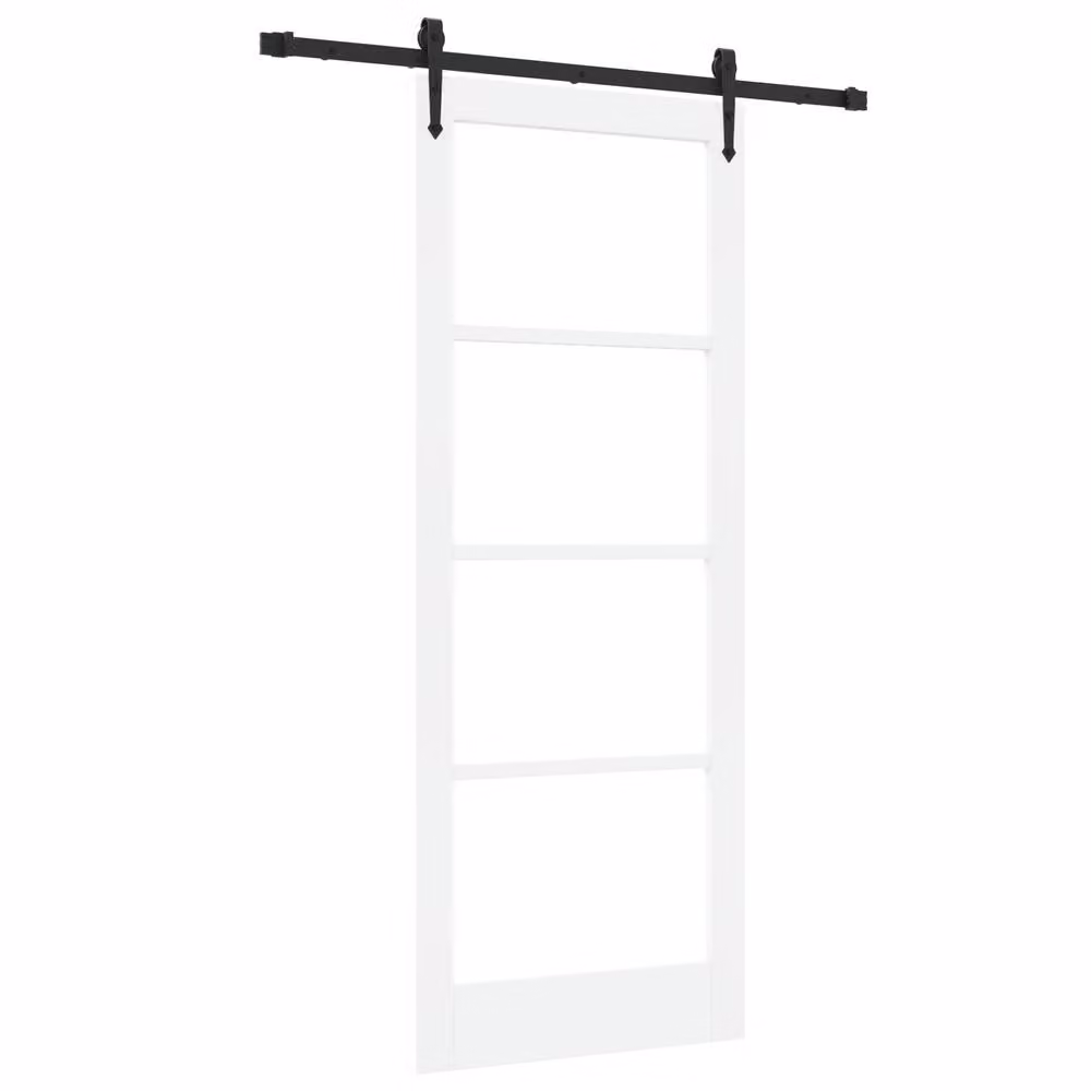 Berkfield Home Orkdal Modern Sliding Door with Hardware Set, White, W: 83 cm, H: 211 cm – 2