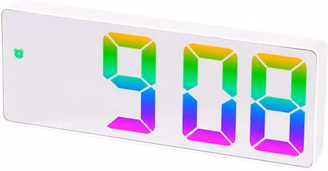 Leaper Digital LED Tabletop Electronic Clock in White