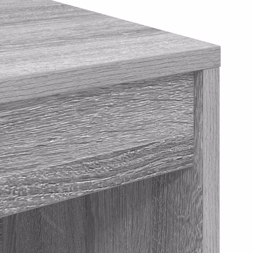 Berkfield Home Modern Computer Desk in Grey Sonoma MDF, W: 100 cm, D: 40 cm, H: 76 cm – 4