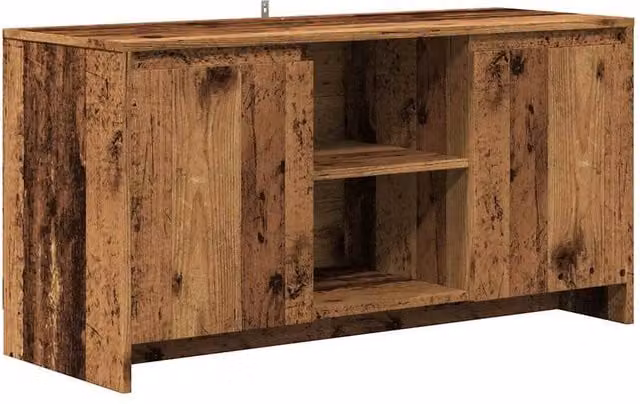 Berkfield Home Rustic TV Cabinet in Brown Engineered Wood W: 102 cm, D: 37.5 cm, H: 52.5 cm – 1