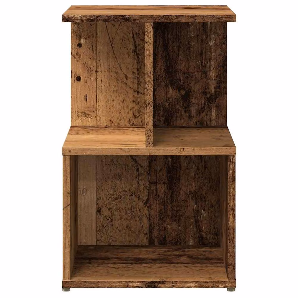 Berkfield Home Elegant Bedside Cabinets, 2 Piece Set in Brown Old Wood, W/D/H: 35 x 35 x 55 cm – 4