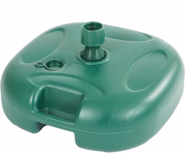 FLAVORA Green Plastic Fillable Parasol Base for Sun Shade Umbrellas – 1