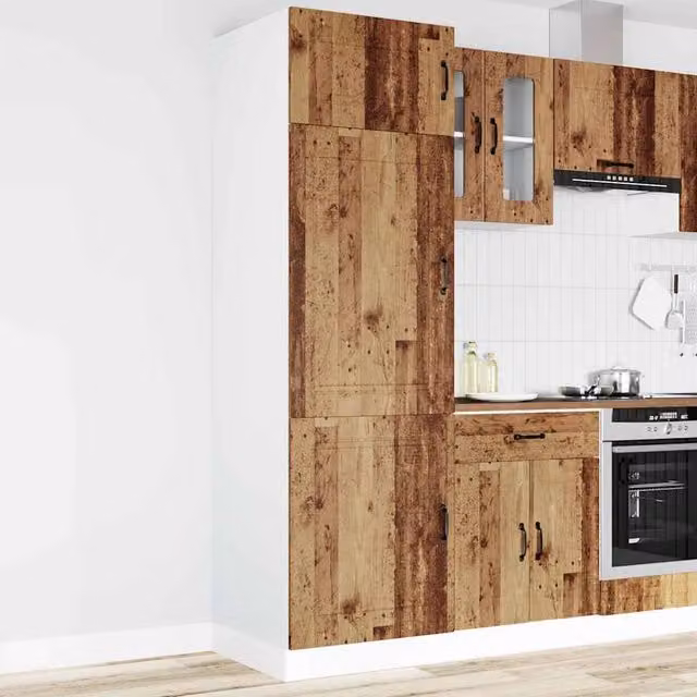 Berkfield Home Kalmar Kitchen Cupboard in Old Wood Brown – 1