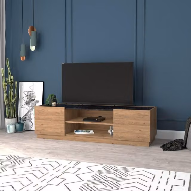 Bimossa Etna TV Stand in Warm Oak and Lotus