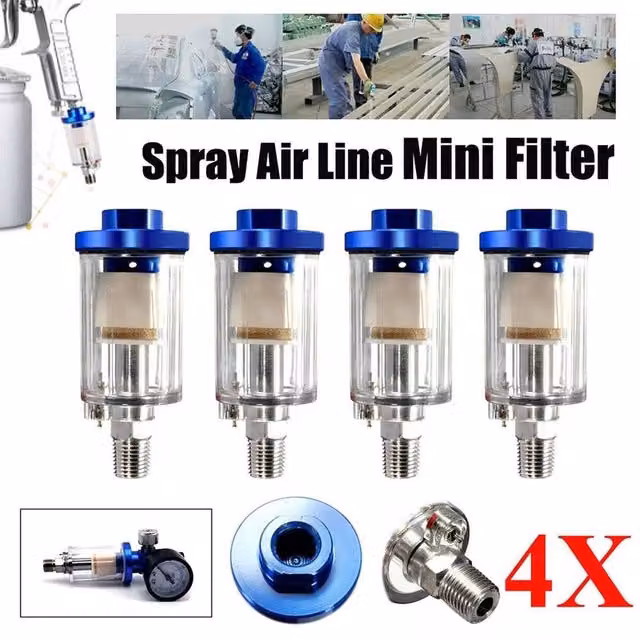 FLAVORA 4-Piece Air Filter Water Trap Kit in Transparent, W/D/H: 10000 x 520 x 520 mm