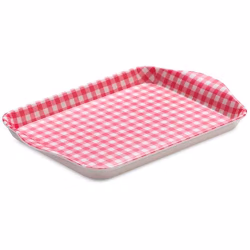 Zeal Mini Melamine Serving Tray with Handles, Pink, W: 18 cm x D: 14 cm – 1