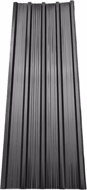 FLAVORA 12-Piece Black Corrugated Galvanised Metal Roof Sheets, W: 52 cm, L: 1000 cm – 1