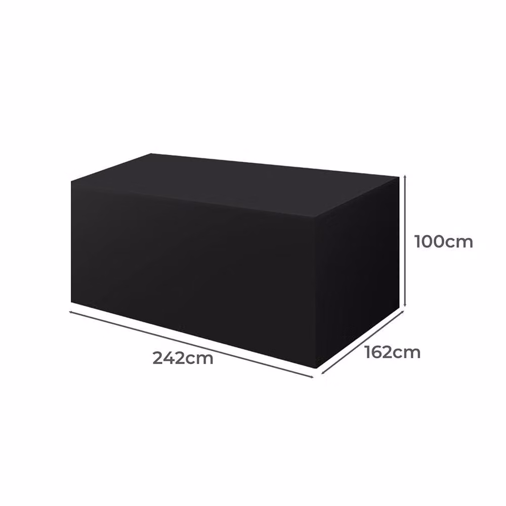 Marlow Waterproof Outdoor Furniture Cover with UV Protection in Black and Silver, 242 cm – 4