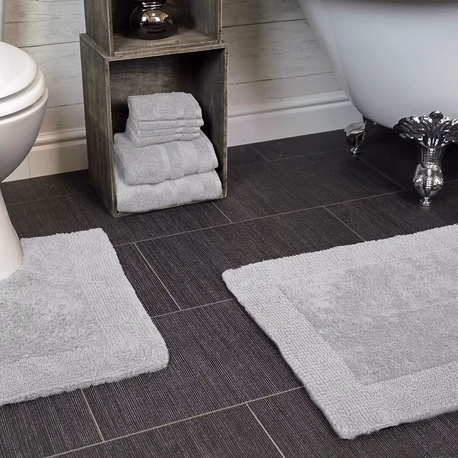 Allure Bath Fashions Grey Cotton Hand Towel Set, Pack of 3, W/H: 50 x 85 cm – 2