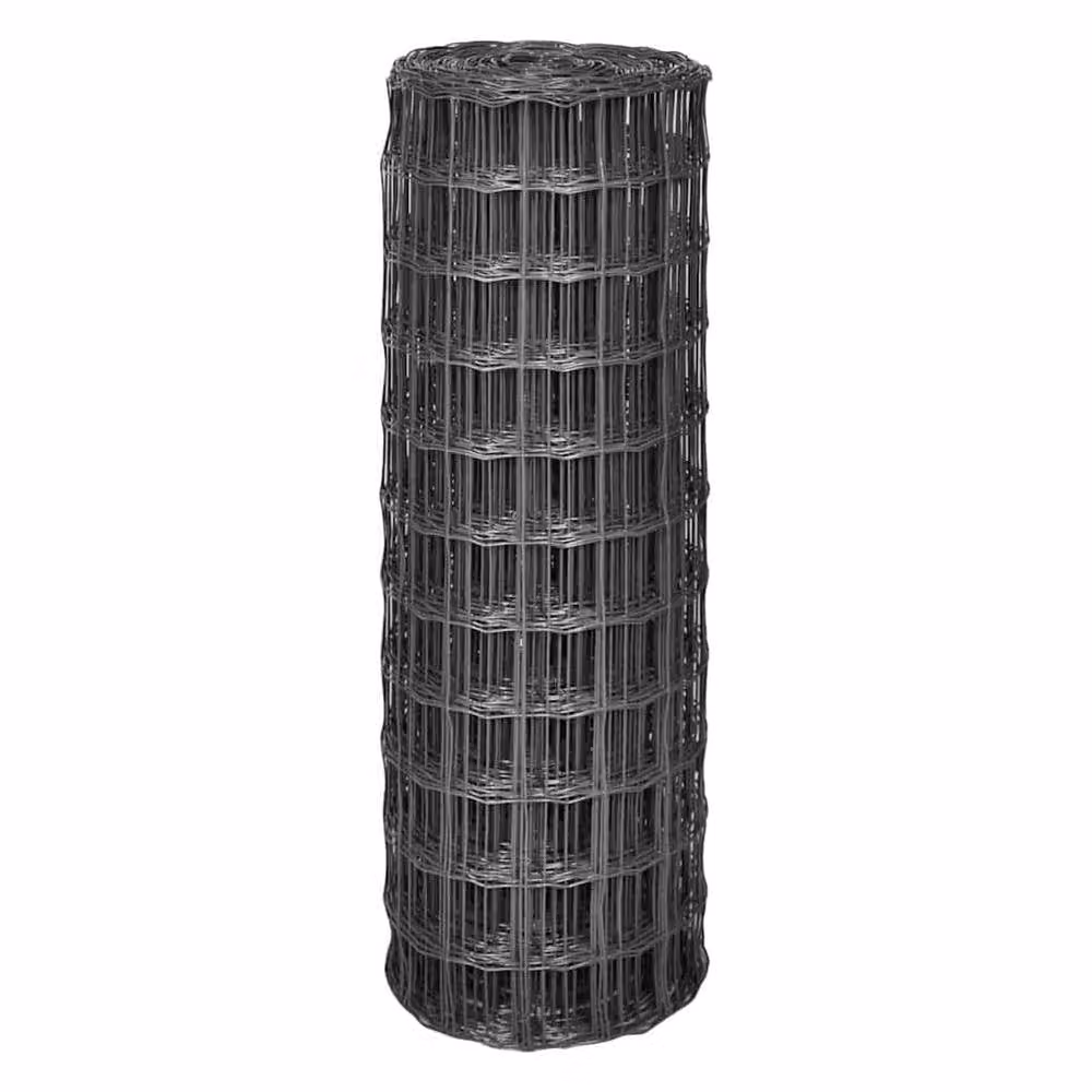 Berkfield Home Beautiful Euro Fence Steel PVC Coated Grey W: 10 m, H: 0.8 m – 3