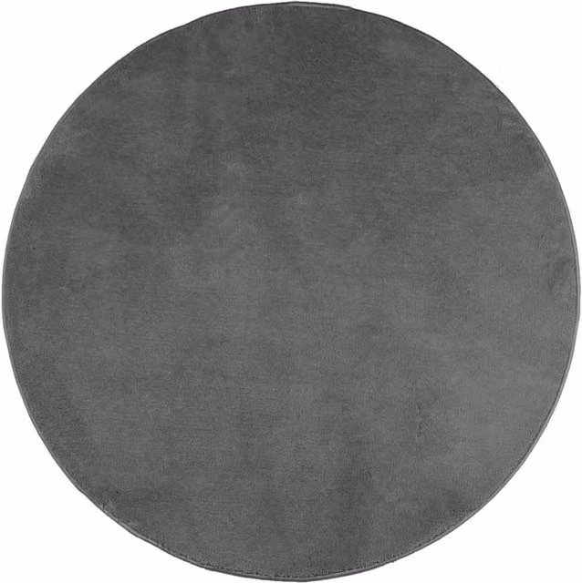 Berkfield Home OVIEDO Round Short Pile Rug in Anthracite Grey, Diameter: 200 cm – 1