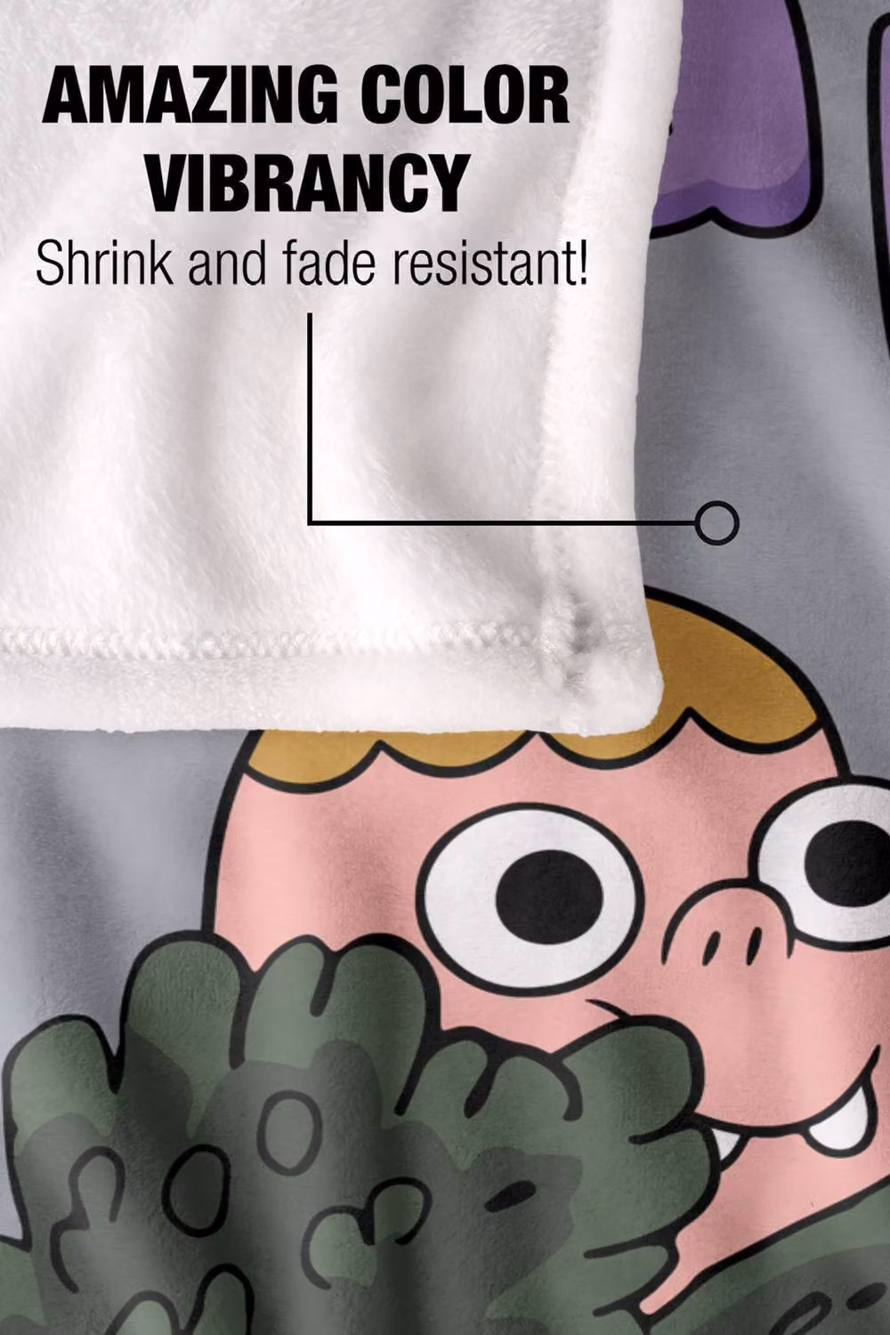 Cartoon Network Clarence Gang Super Soft Fluffy Polyester Throw Blanket in Multicolour and Grey, Extra Large – 4