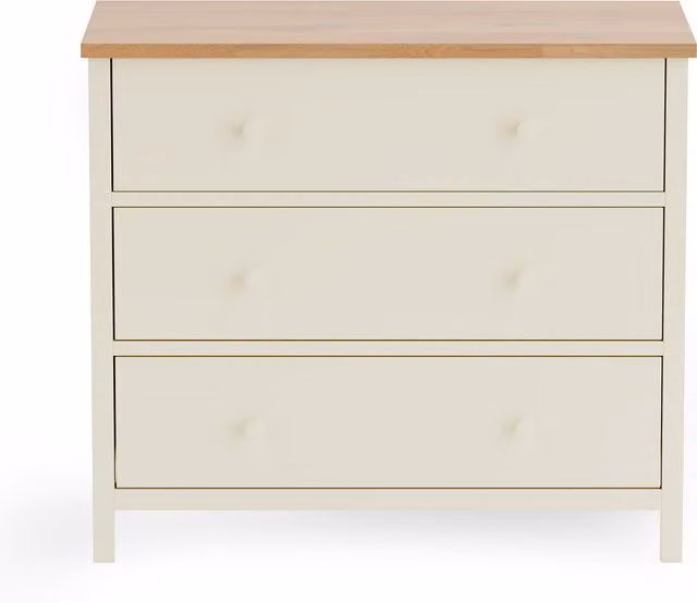 Julian Bowen Coxmoor Chest in White and Oak, Height: 74 cm