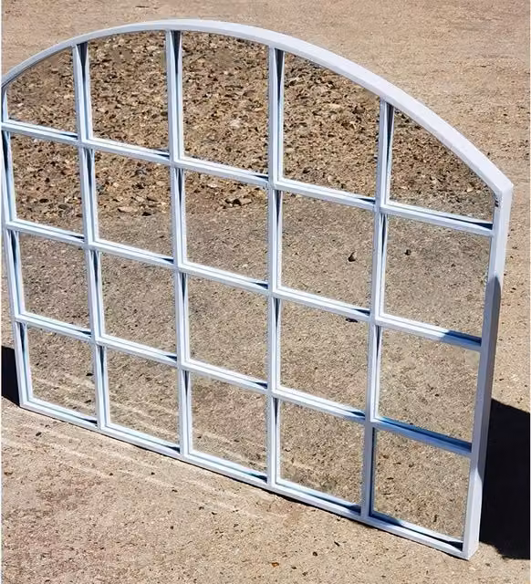 DEENZ White Arch Rectangle Window Style Wall Mirror, W: 76 cm, H: 90 cm