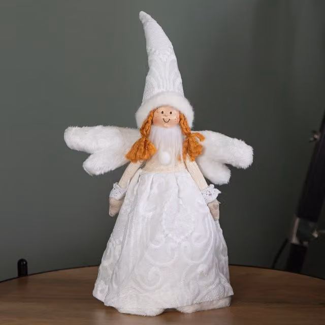 Samuel Alexander White Angel Christmas Tree Topper Decoration, Height: 35 cm
