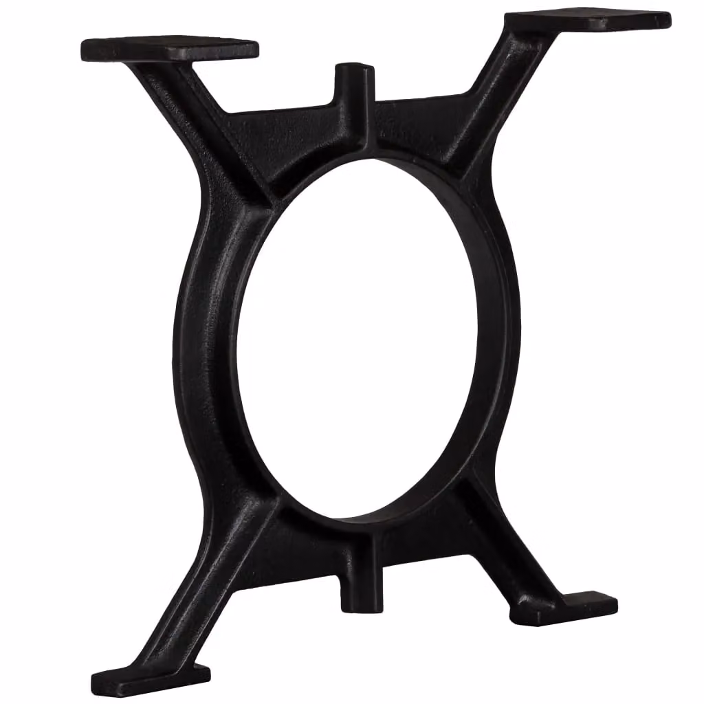 Berkfield Home O-Frame Cast Iron Coffee Table Legs, 2 Pieces, Black – 2