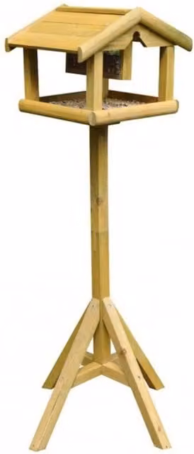 Garden Mile Wooden Bird Table Feeder in Brown