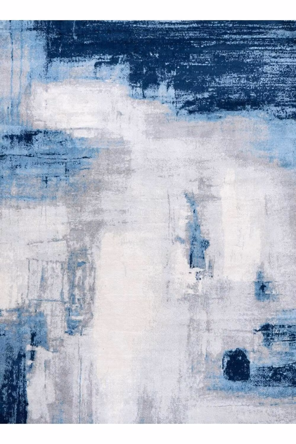 THE RUGS Elaris Stain Resistant Abstract Distressed Living Room Area Rug in Navy Blue and Grey, W: 200 cm, D: 290 cm – 2