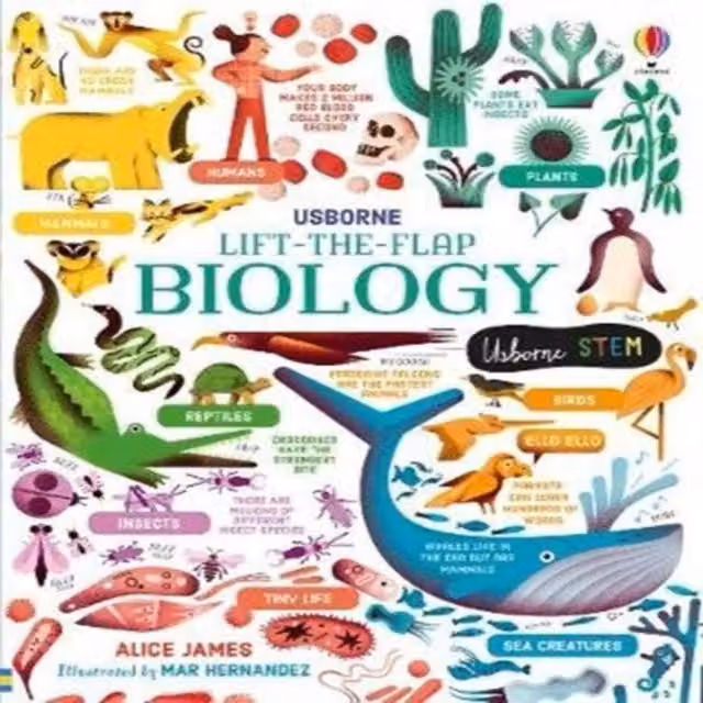 Alice James Lift-the-Flap Biology Board Book, Multicolour
