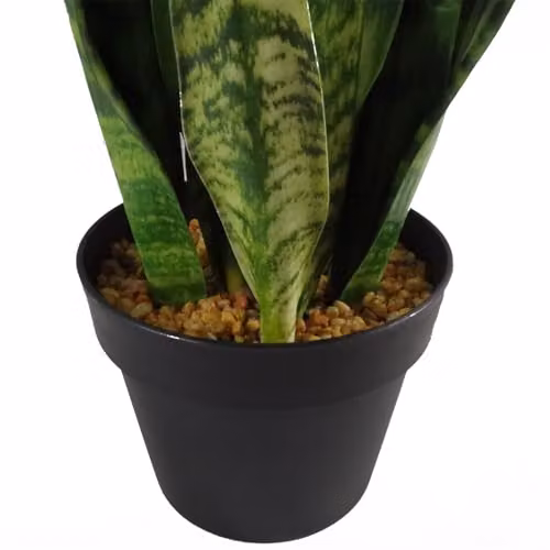 Botanik Green Potted Artificial Office Plant in Black Tabletop Pot – 3