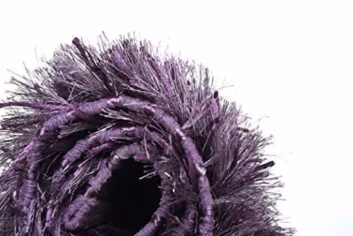 Allure Bath Fashions Shimmer Pedestal Toilet Mat in Purple, Non-Slip Deep Shaggy Sparkle Pile, W: 50 cm, D: 55 cm – 3