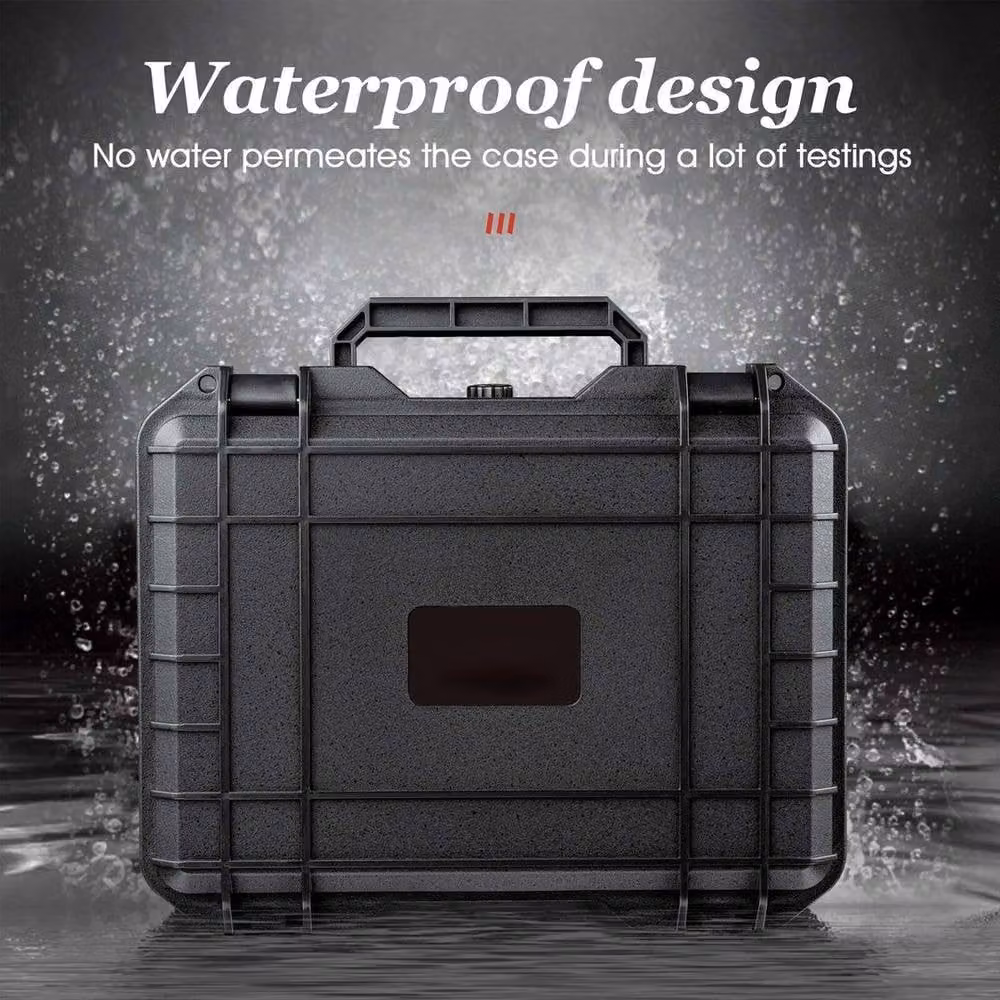 NESTLUNE Waterproof Hard Plastic Camera Flight Case in Black, W: 100 cm – 5