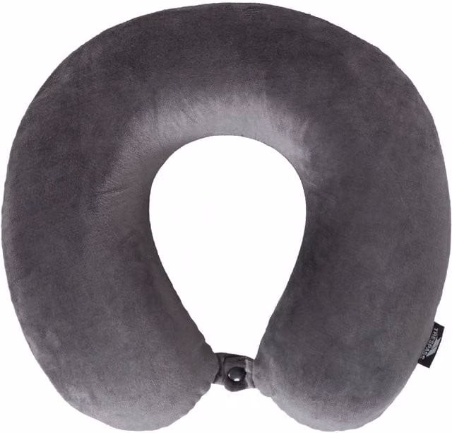 Trespass Memow U-Shaped Memory Foam Travel Neck Pillow with Removable Cover in Grey – 1