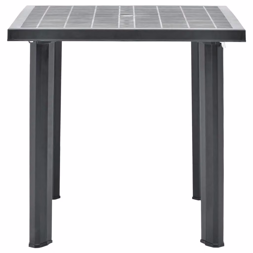 Berkfield Home Anthracite Plastic Garden Table in Black, W/D/H: 80 x 75 x 72 cm – 2