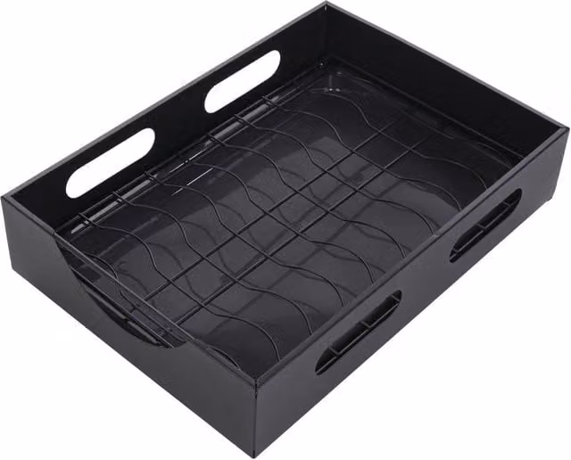 Garden Sanctuary Black Steel Pull-Out Bowl Rack Cabinet – 1